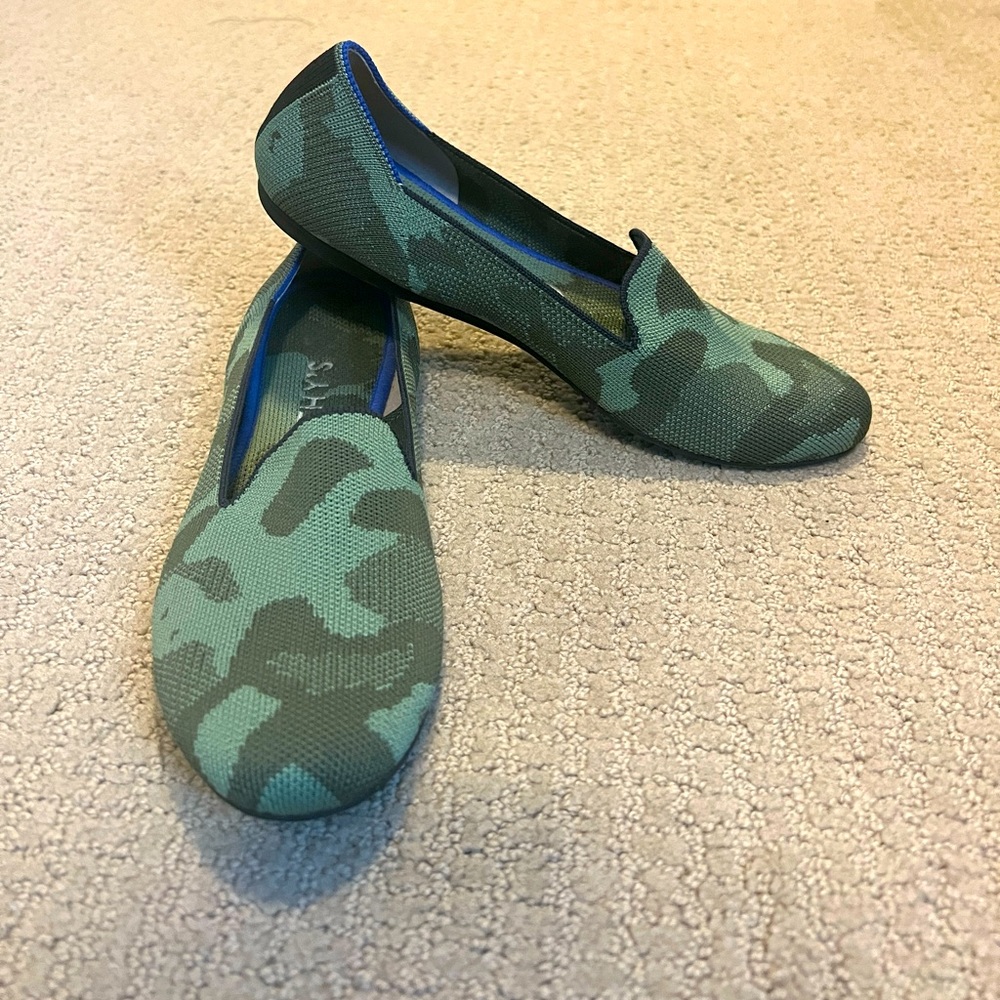 Rothy’s the loafer camo shoe.